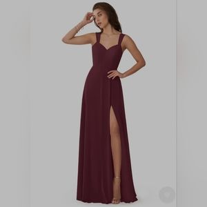 Azazie Julie Dress - Cabernet